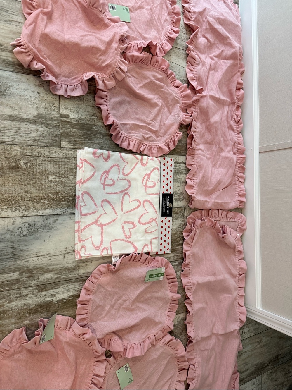 Hobby Lobby Pink Ruffled Kitchen Linens Set